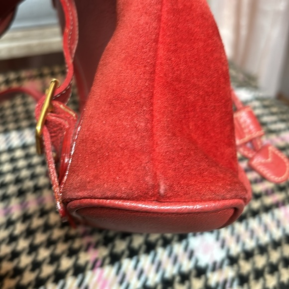 GUCCI bamboo mini backpack red suede leather - Picture 12 of 15